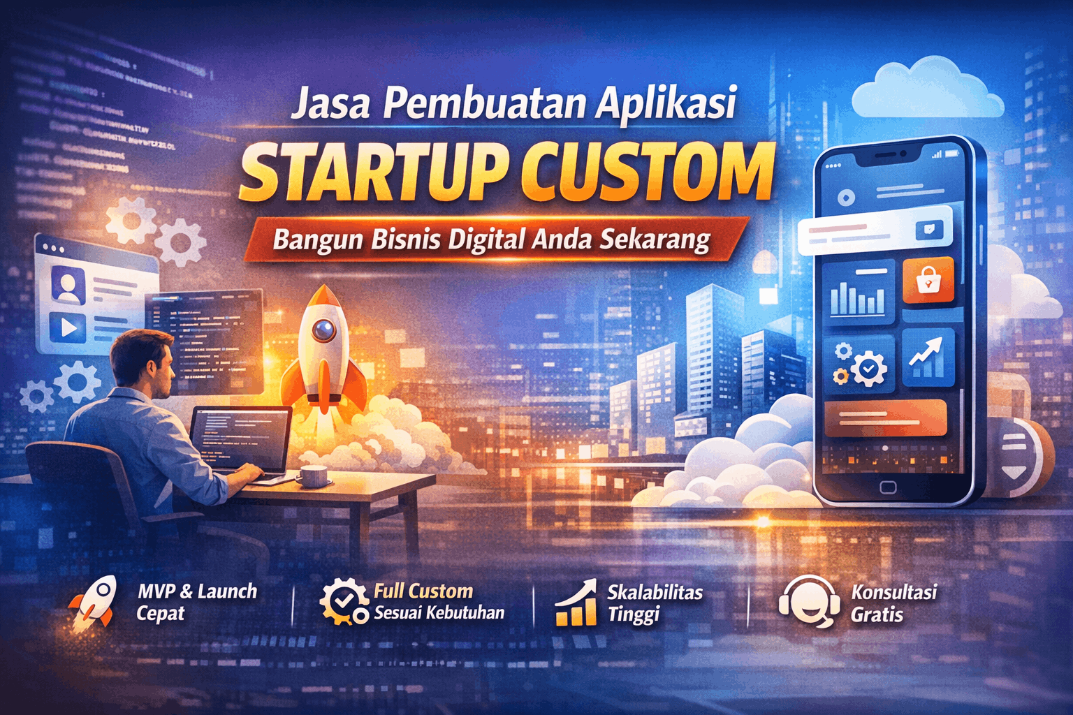 Jasa Pembuatan Aplikasi Startup Custom Scalable Mvp