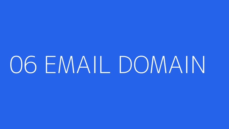 06 EMAIL DOMAIN