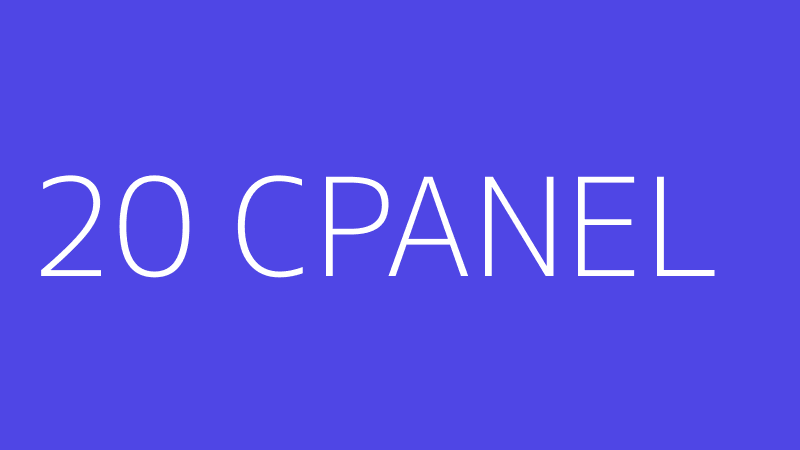 20 CPANEL